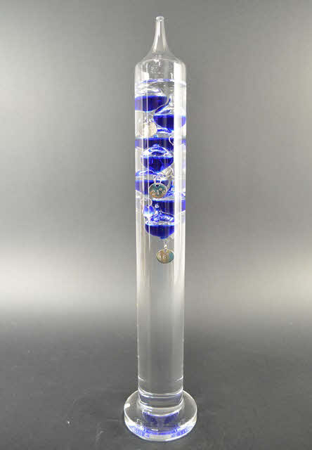 Galilei Thermometer 42 cm, Blau