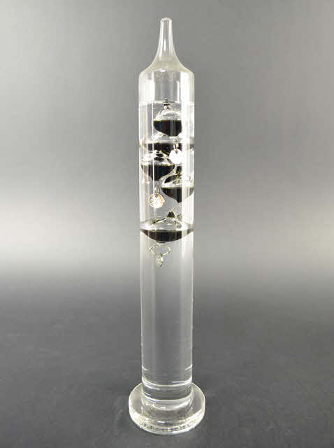 Galileo Thermometer 28 cm, Zwart