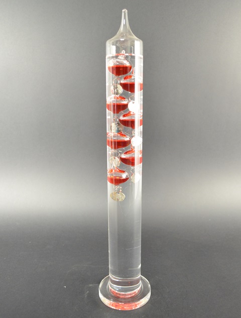 Galilei Thermometer 42 cm, Rot