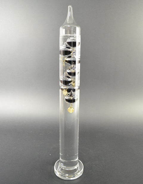 Galilei Thermometer 42 cm, Schwarz