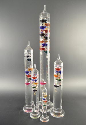 Galileo Thermometer 42 cm – Multicolour, met 7 Bollen
