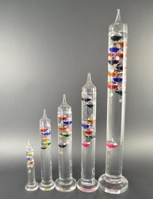 Galileo Thermometer 28 cm, Multicolour (tweede van links)