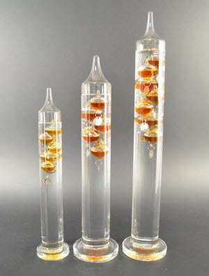 Galileo Thermometer 42 cm, Cognac (rechter thermometer)