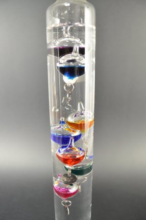 Galileo Thermometer 42 cm – Multicolour, met 7 Bollen