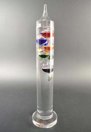 Galilei Thermometer 34 cm, Bunt