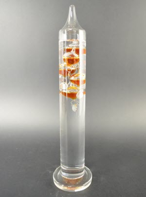 Galileo Thermometer 34 cm, Cognac