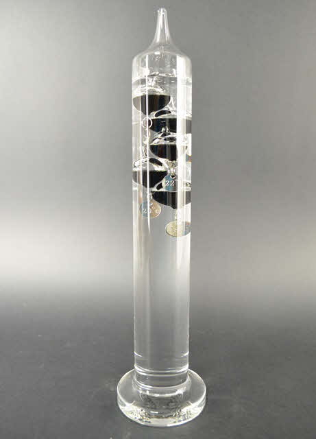 Galilei Thermometer 34 cm, Schwarz