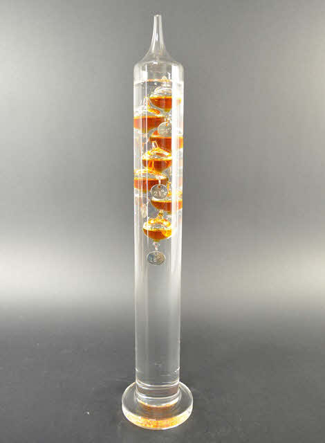 Galileo Thermometer 42 cm, Cognac