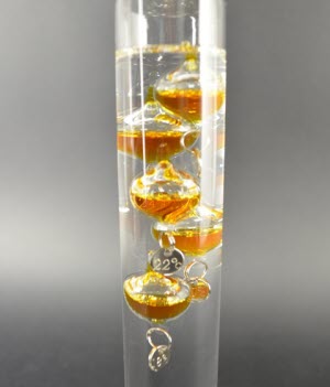 Galileo Thermometer 28 cm, Cognac