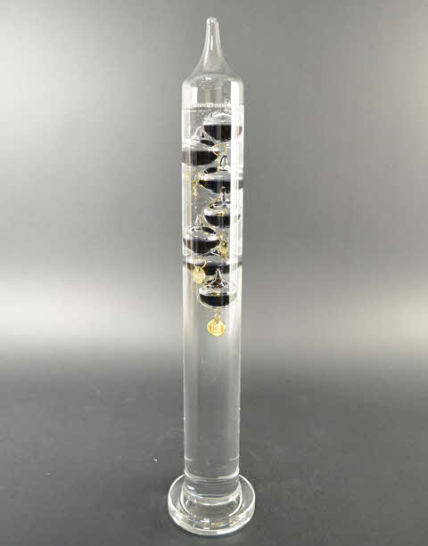 Galileo Thermometer 42 cm, Zwart