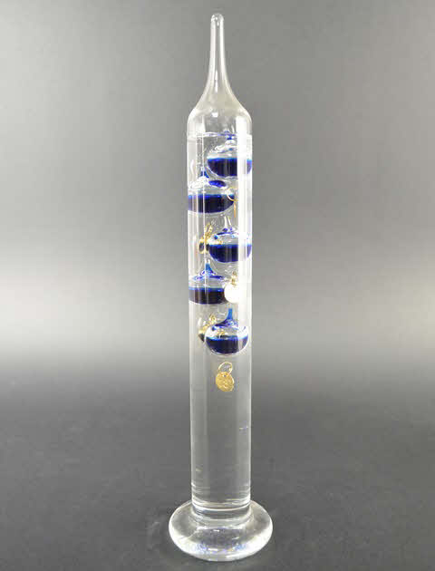 Galileo Thermometer 28 cm, Blauw