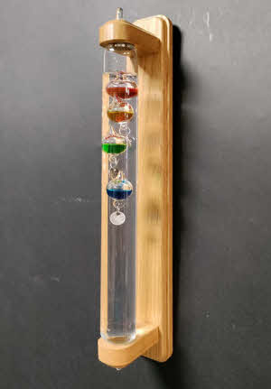 Galileo Thermometer 35 cm, Eiken