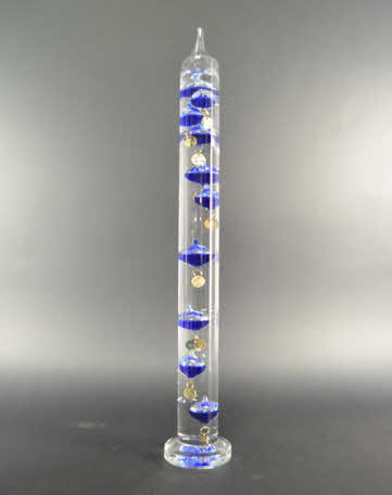 Galileo Thermometer 52 cm - Blau