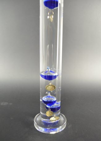 Galileo Thermometer 52 cm, Blauw